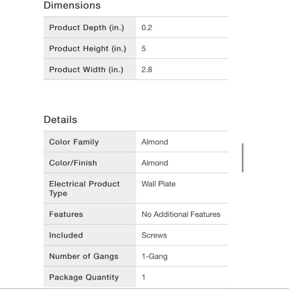 3 HAMPTON BAY STEEL WALL PLATES - STYLE=DECLAN & COLOR=ALMOND - Picture 8 of 16